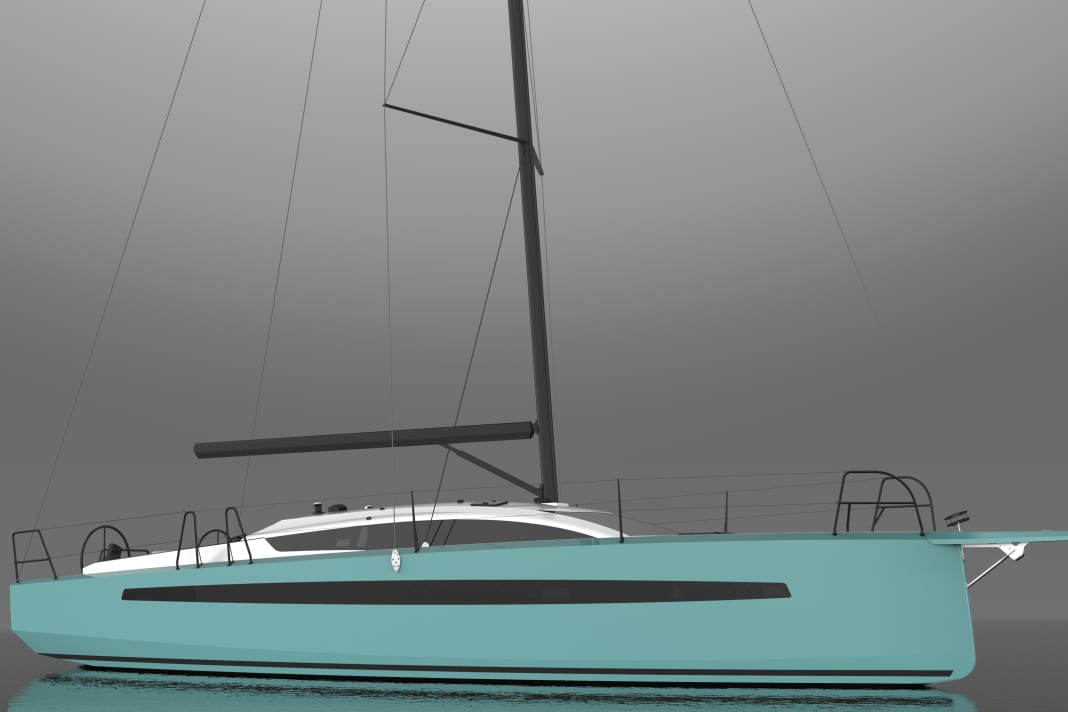 Unmistakably an RM. The pronounced negative deck projection, the long row of windows in the hull and the hood-shaped cabin superstructure characterise Marc Lombard's design
