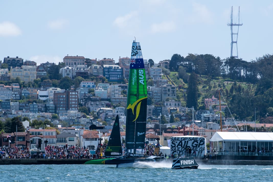 Die Sieger von San Francisco: Tom Slingsby und Team Australien gewannen die letzte Regatta der Saison und das große Finale