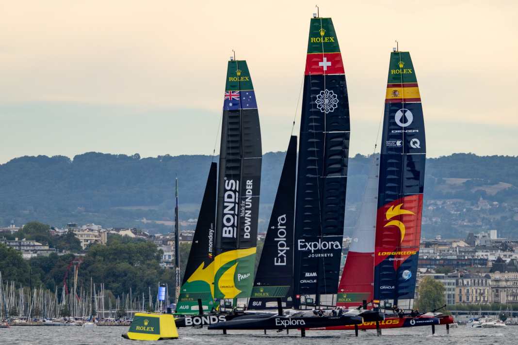 Die Finalisten beim Rolex Switzerland Sail Grand Prix auf dem Genfersee.