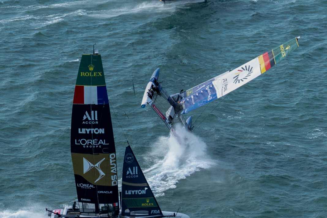 Team Germany’s near-capsize.