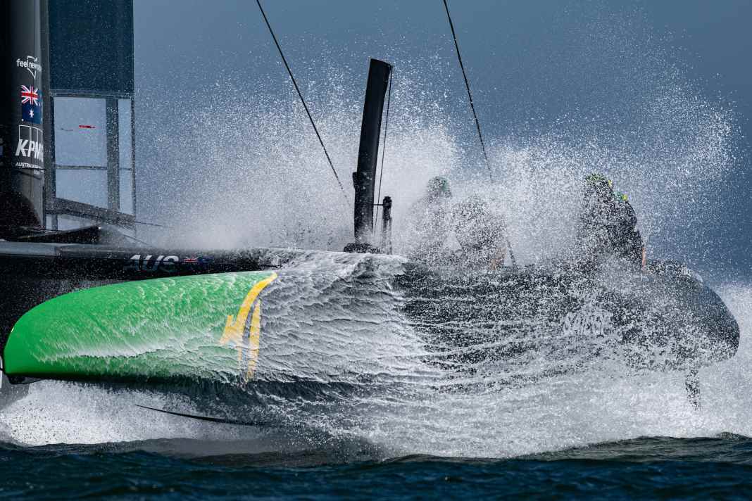 Tom Slingsbys Bonds Flying Roos sind bekannte Starkwind-Lover und zählen zu den Favoriten beim SailGP in Saint-Tropez.