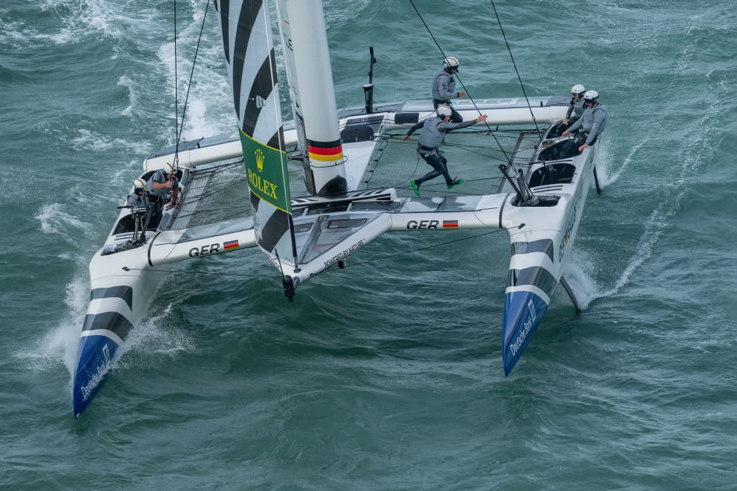 Das Germany SailGP Team mit Fahrer Erik Heil