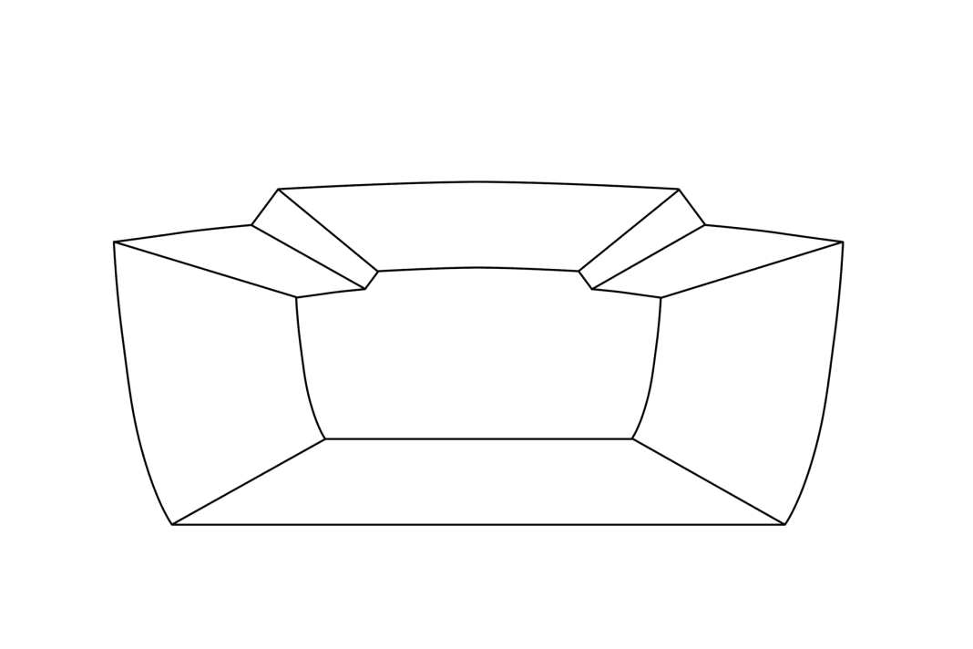 Only white offers no support: the eye cannot find a resting point in the neutral room, and the lounge also appears wider than it is long