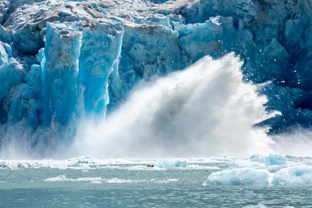 Ghiacciaio che si scioglie nel fiordo di Tracy Arm in Alaska. | dpa/pa