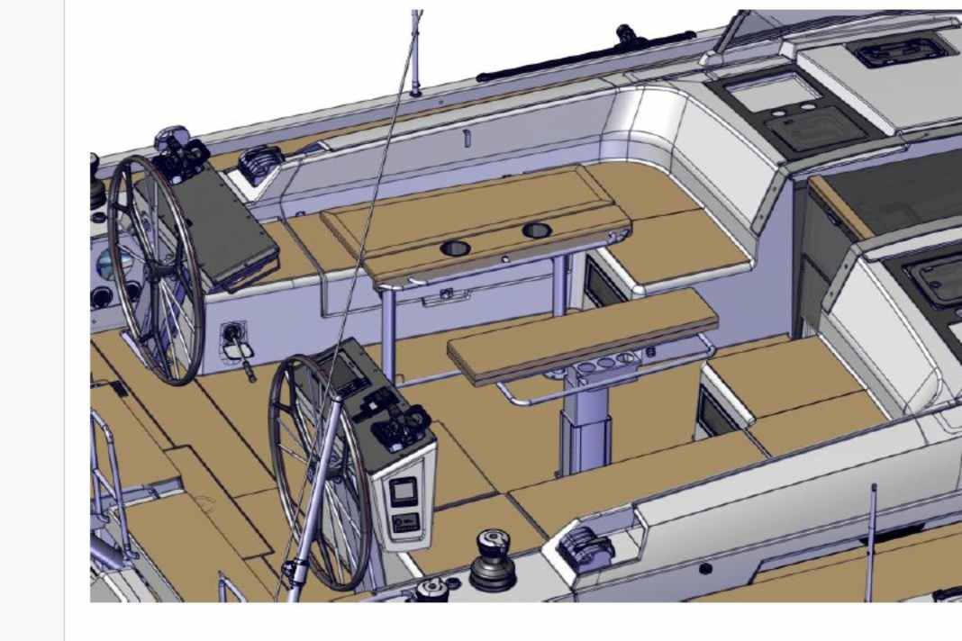 La table de tribord peut également être abaissée sur simple demande ; combinée à la banquette en U, elle forme alors une grande surface de couchage.