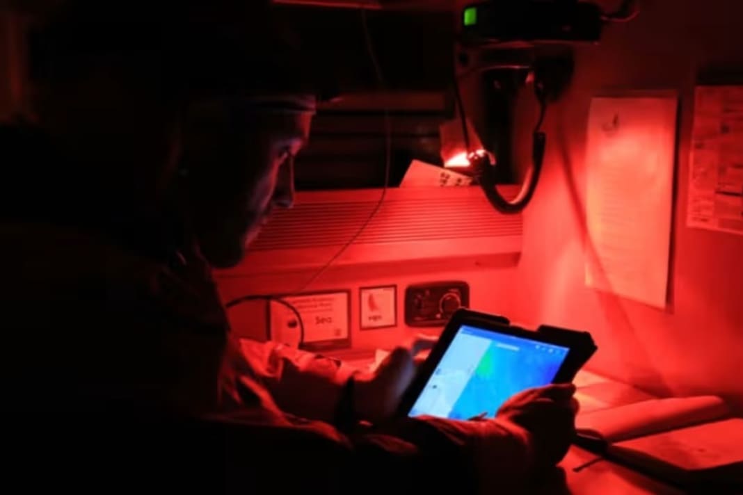 Bluecruise’s software combines the planned route with up-to-date weather data on the screen.