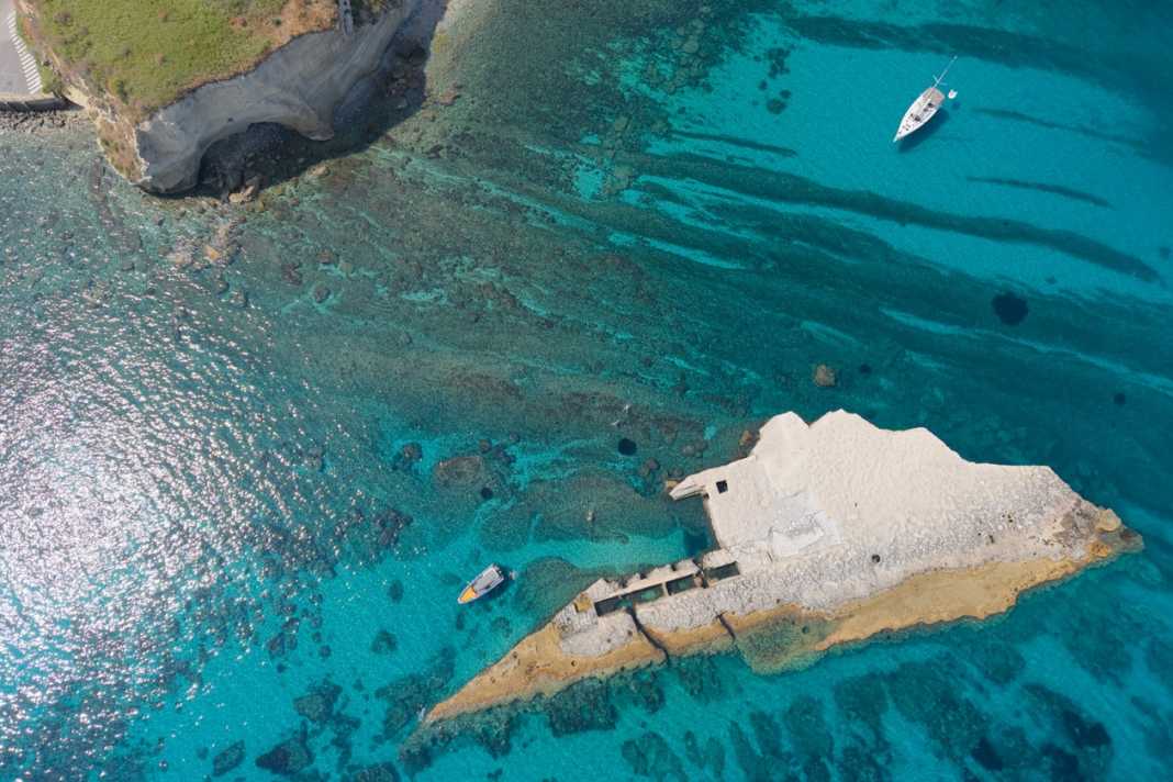 Le mouillage de la Spiagga Sant'Irene.