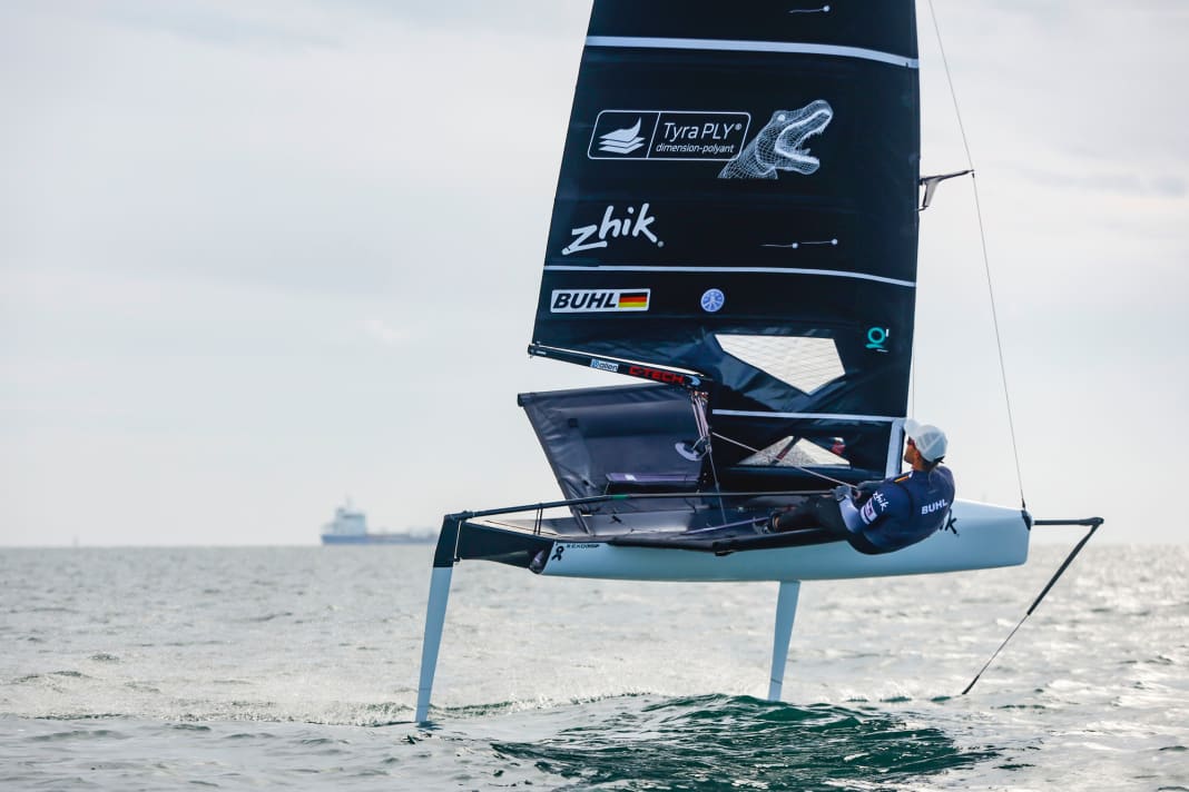German Open winner Philipp Buhl during moth training