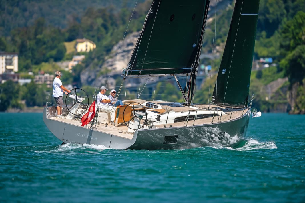 Well under way. The Solaris being tested on Lake Lucerne in Switzerland