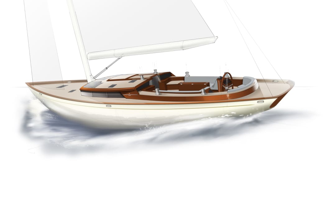 Linee di scafo retroclassiche, sovrastruttura a cabina piatta e un piano di coperta armonioso. Lo Spirit C57 sarà senza dubbio un vero e proprio colpo d'occhio, come tutti gli yacht Spirit.