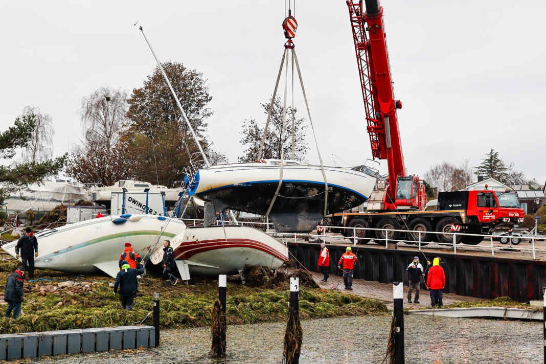 Lors du raz-de-marée de la mer Baltique en octobre 2023, il y a eu plus de 200 dommages totaux