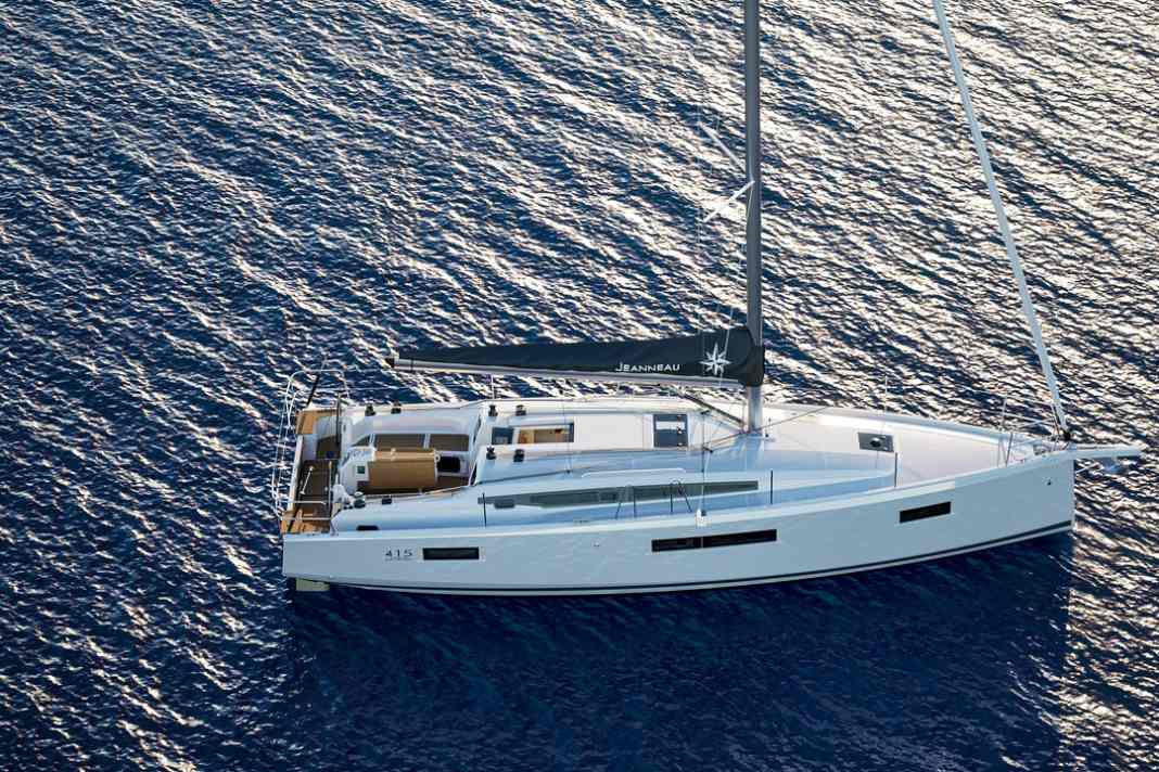 The Sun Odyssey 415 has a walk-around cockpit,...