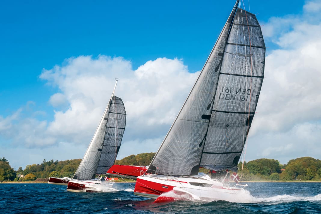 Bei Leichtwind ähnlich, bietet das  Re-Design (v.) besonders bei stärkerem Wind bessere Kontrollierbarkeit