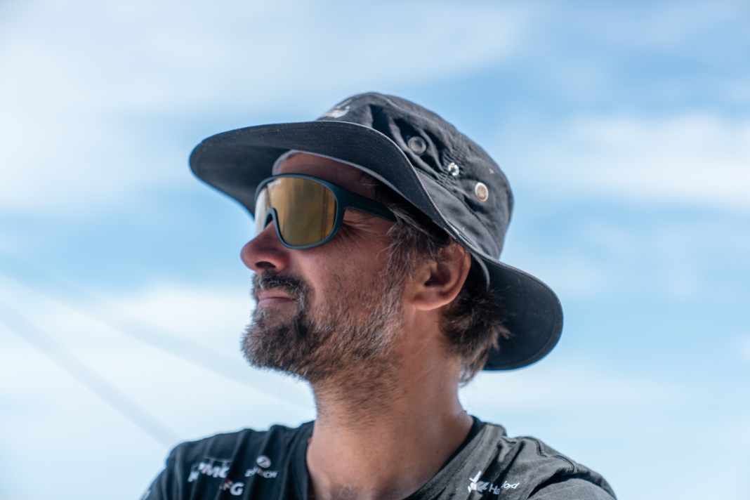 Boris Herrmann avant la dernière nuit de régate avec son "Malizia - Seaexplorer".