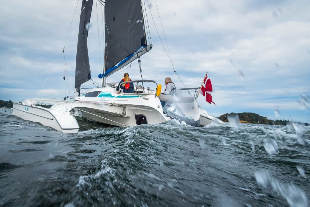 It's rushing: With the Dragonfly, unimaginably long daily distances are possible, courses with wind more than half ahead are the most effective