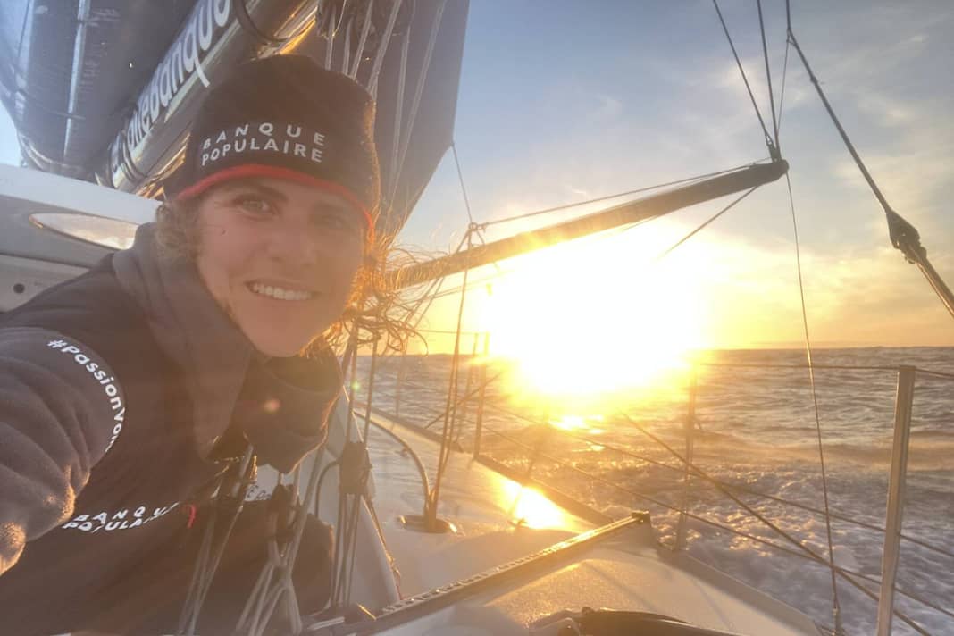 Clarisse Crémer lors de sa première du Vendée Globe 2020/2021