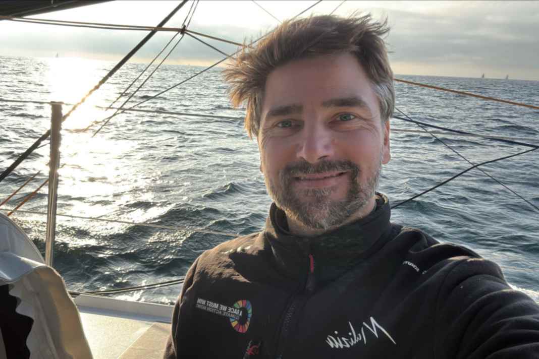 Boris Herrmann's self-portrait at the start of his second Vendée Globe