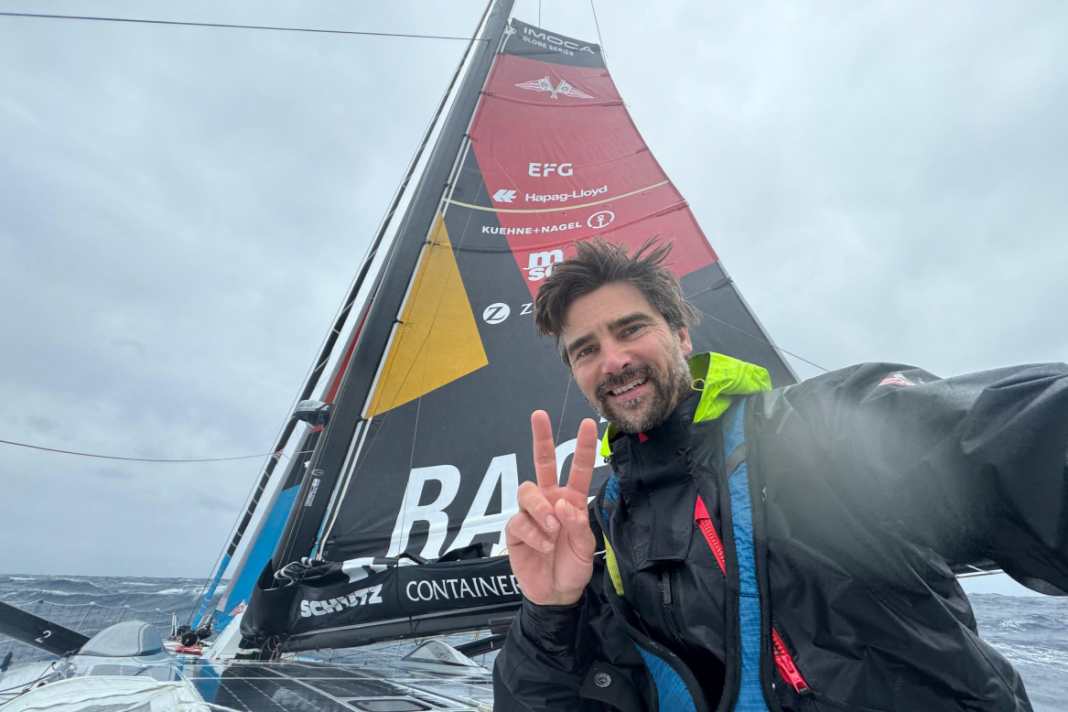 Pugnace e ottimista: lo skipper di "Malizia - Seaexplorer" Boris Herrmann il 17 dicembre.