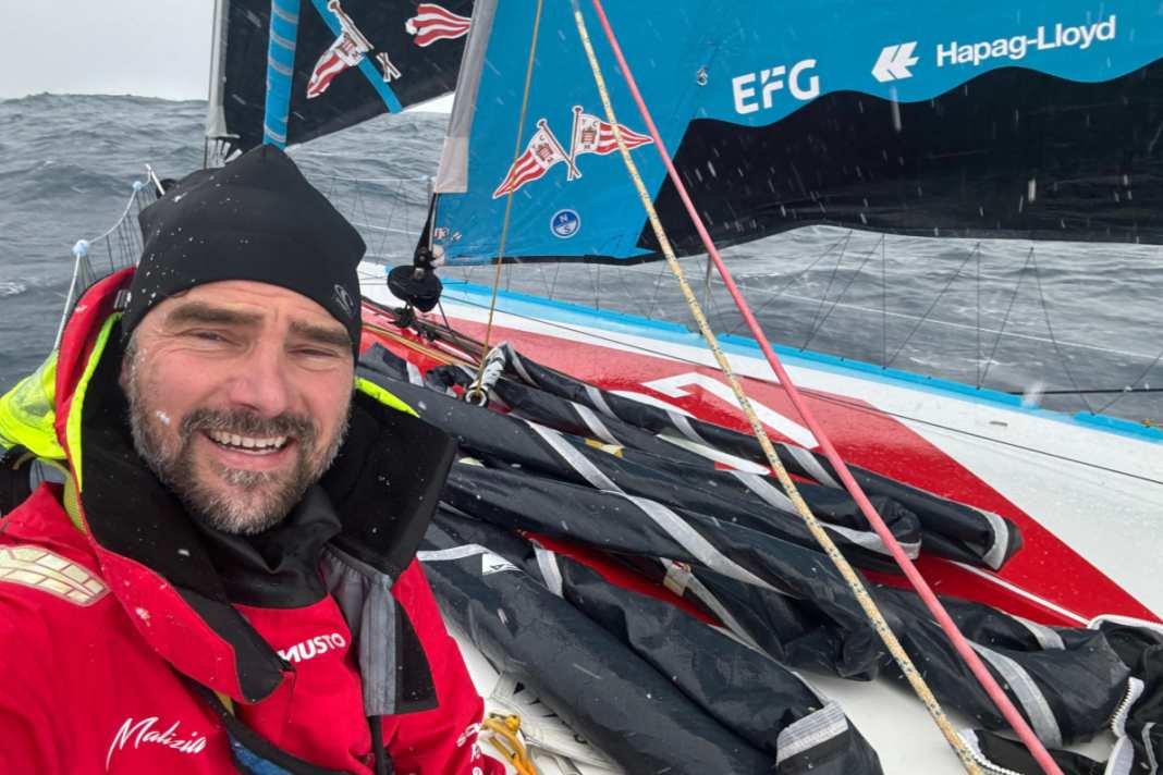 Only some parts of Germany had a white Christmas, on board with Boris Herrmann it was undoubtedly icy recently