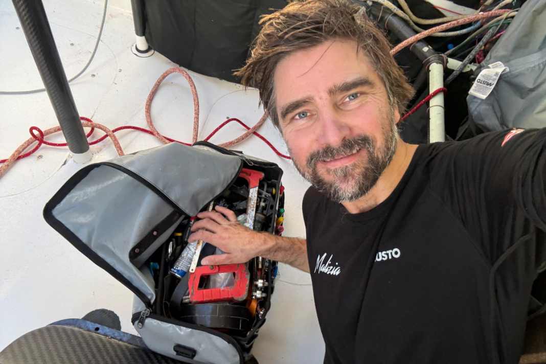 Boris Herrmann è stato sfidato tecnicamente la notte di Capodanno.