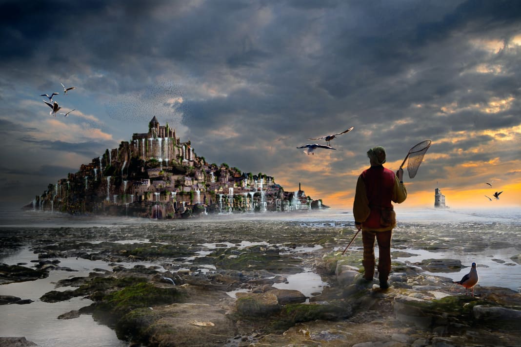 La leggendaria Vineta prima della sua caduta, come la immagina la fotografa e artista di Coblenza Hannelore Schneider