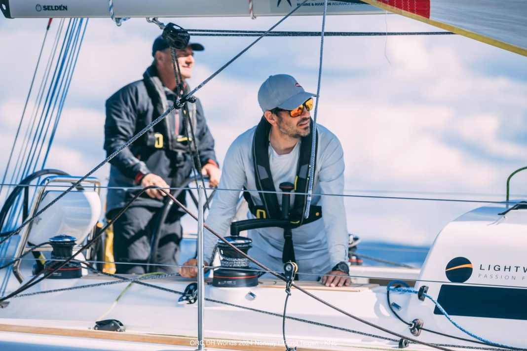 "Lightworks"-Eigner und Skipper Michael Höfgen (r.) und sein Co-Skipper Eckhard Kaller