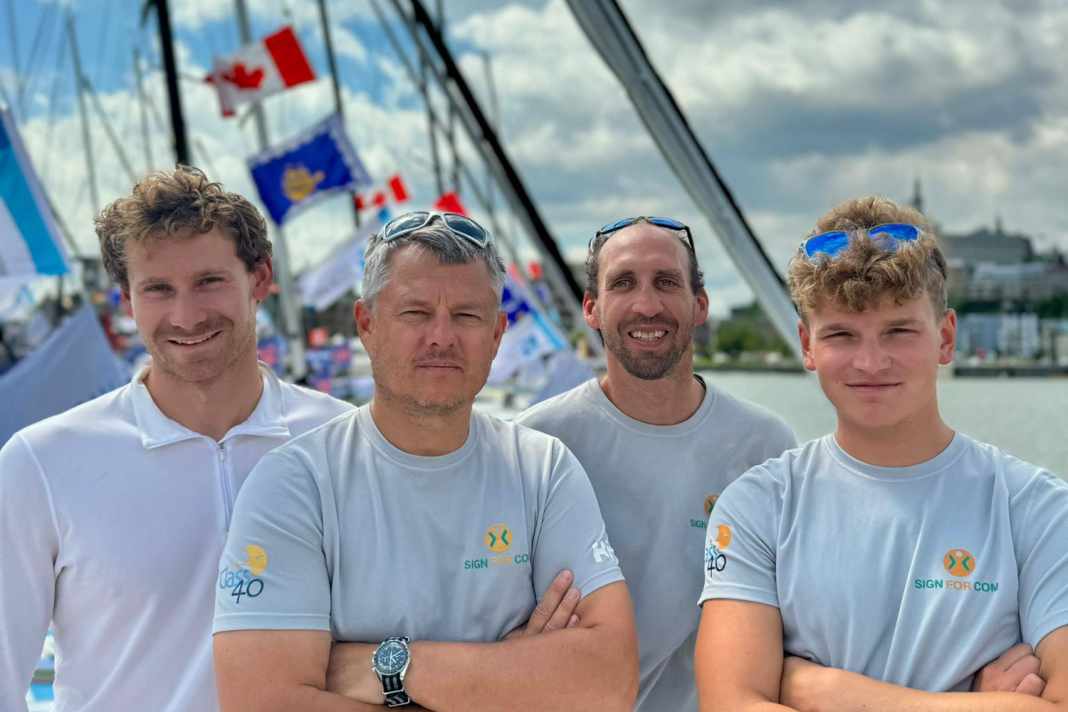 Il quartetto "Sign for Com" per la Transat Québec Saint-Malo (da destra): Melwin Fink, Simon Koster, Hendrik Witzmann e Lennart Burke