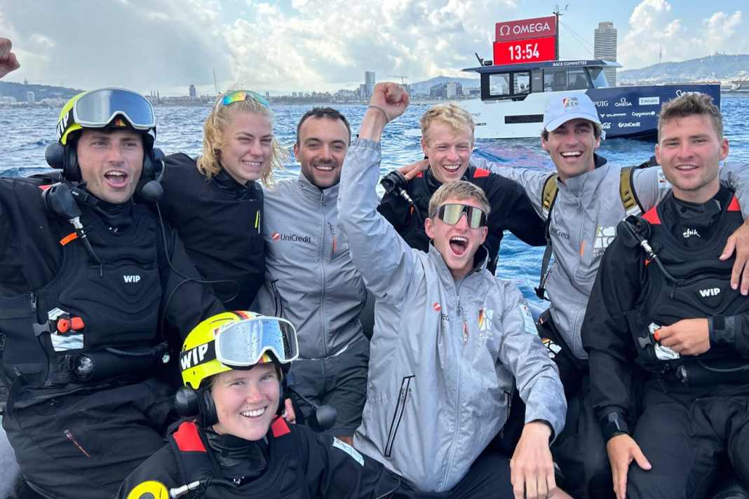 Das Youth AC Team Germany nach dem letzten Rennen im Wettbewerb vor Barcelona