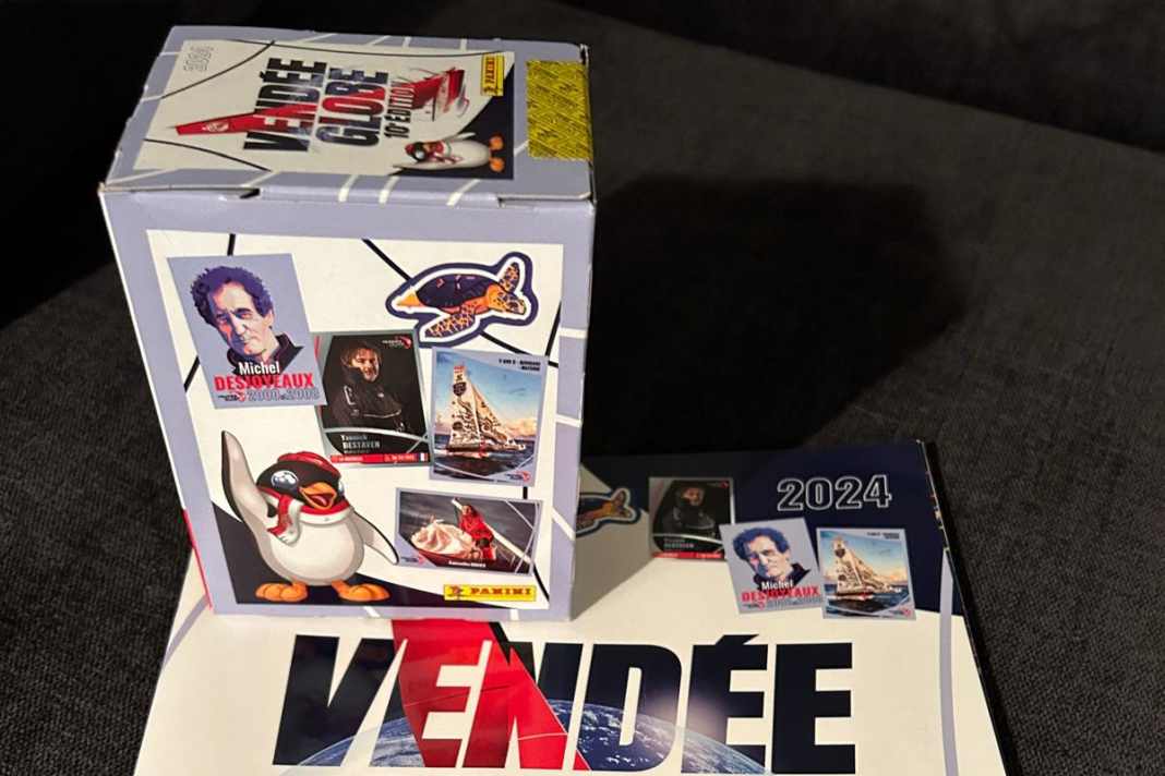 Le premier recueil Panini du Vendée Globe avec une grande boîte d'autocollants