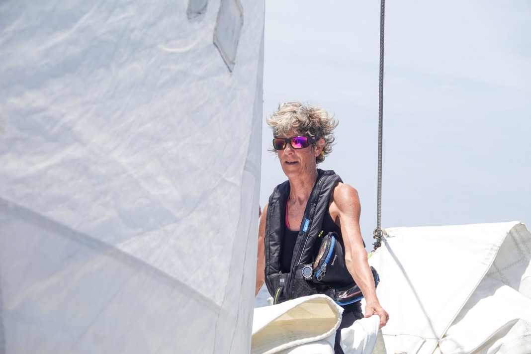 Pendant onze mois, Petra Liebetanz a troqué son domicile contre une couchette à bord d'un voilier Clipper. Elle était principalement chargée de la voile.