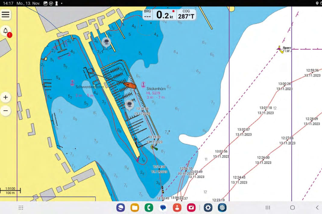 Die GPS-Position zeigten beide Tablets flüssig und ohne Sprünge oder Aussetzer an.