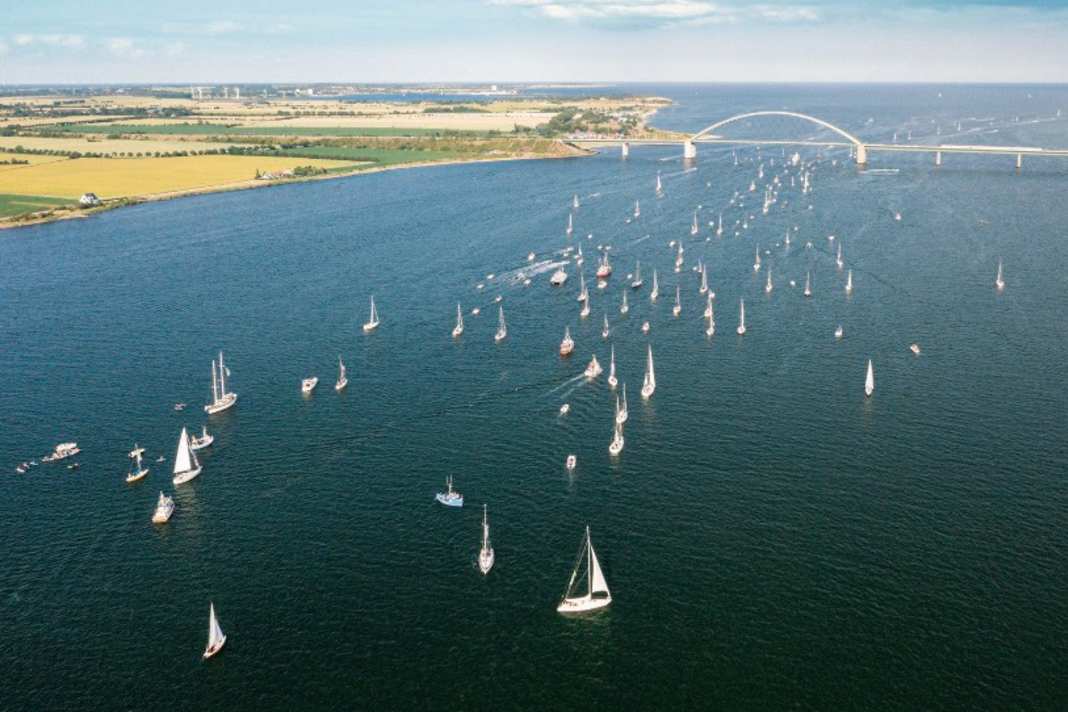 Protest action against the planned national park in Fehmarnsund in summer 2023