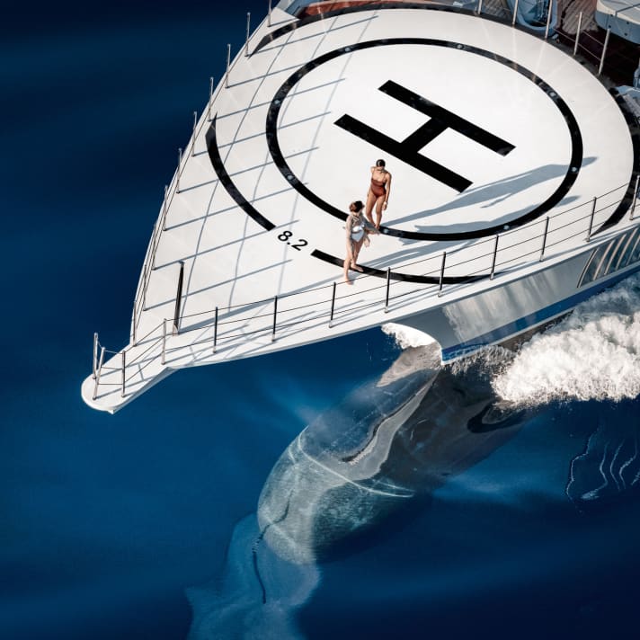 The bowsprit delivers Titanic moments.