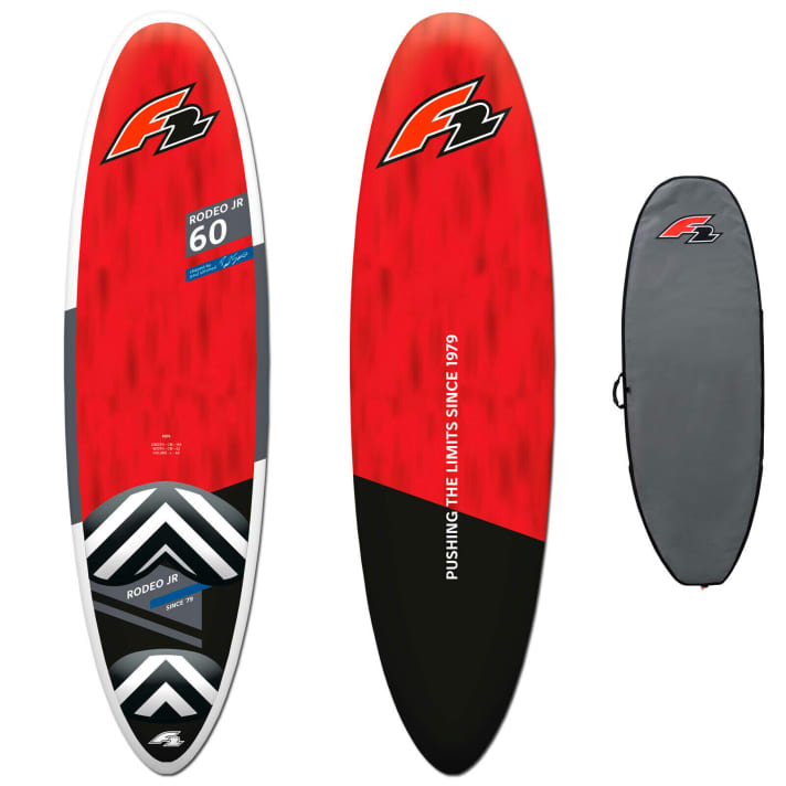 Das Brett wird mit K4 Freestyle-Finne und passendem Boardbag geliefert.