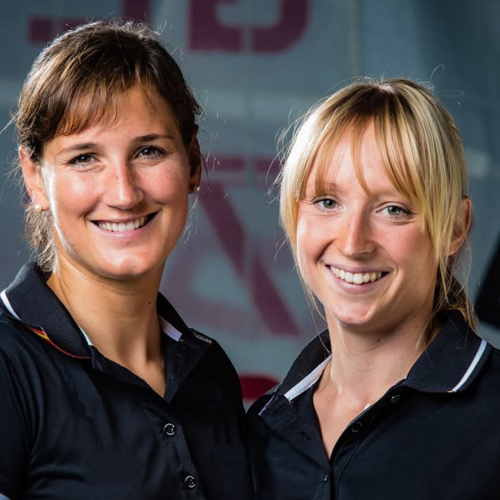   Annika Bochmann et Marlene Steinherr se lancent dans la régate olympique le 10 août