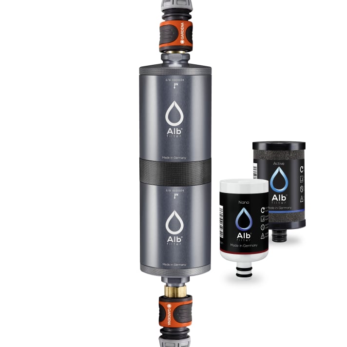 The Fusion housing accommodates both the Nano cartridge and the Activ cartridge, allowing germs and chemical residues to be removed