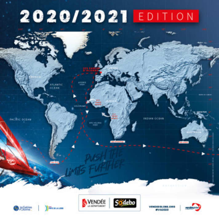   La rotta del Vendée Globe per i solisti sulle loro barche Imoca