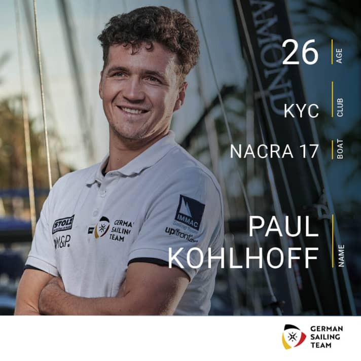   Il est le plus jeune barreur de l'équipe allemande de voile pour Enoshima et participe pourtant pour la deuxième fois aux Jeux Olympiques : Paul Kohlhoff (25 ans, il aura 26 ans le 26 juin) participe avec son équipière Alica Stuhlemmer, âgée de 21 ans seulement.