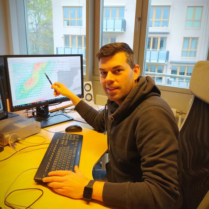 Always keeping an eye on the weather: Sebastian Wache