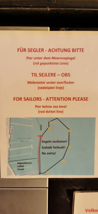   Aushang im Hafen von Kerteminde