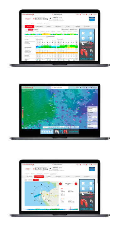 Die Messwerte von über 20000 Wetterstationen weltweit sind über Windfinder abrufbar. Darüber hinaus auch, teilweise langjährig ermittelte Windstatistiken, die nicht nur Stärke sondern auch Richtung der Winde angeben.