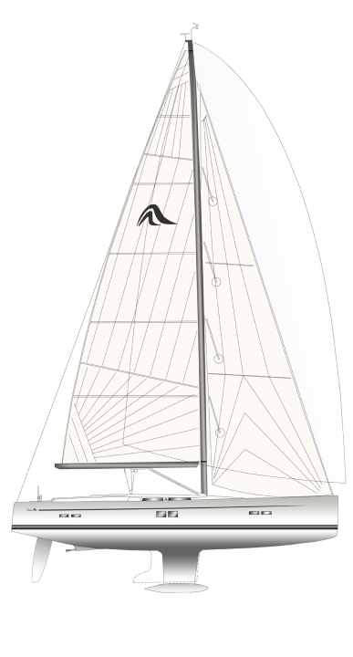   Skeg al posto del saildrive e una chiglia a T ufficiale, oltre a un'abbondante LWL