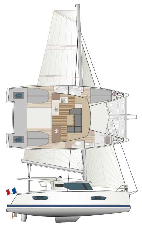 The hull and rig go back to a design from 2015. It was highly successful and was therefore only slightly modified | Drawing: YACHT/N. Campe