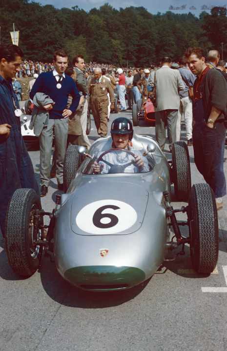 Solitude 1960: Graham Hill im Porsche 718 Formel 2.
