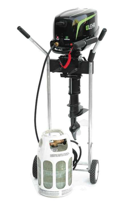   The 5 hp model with propane cylinder