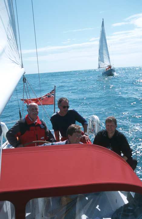   The YACHT crew searches for the returnee in the English Channel