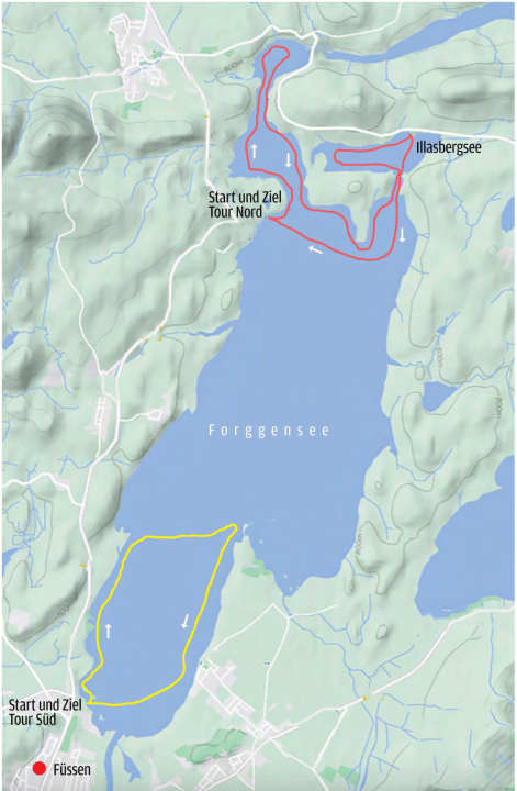 North and south tour on the Forggensee
