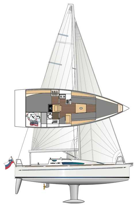Crack in the Elan 310 | Drawing: A. Hoppenhaus