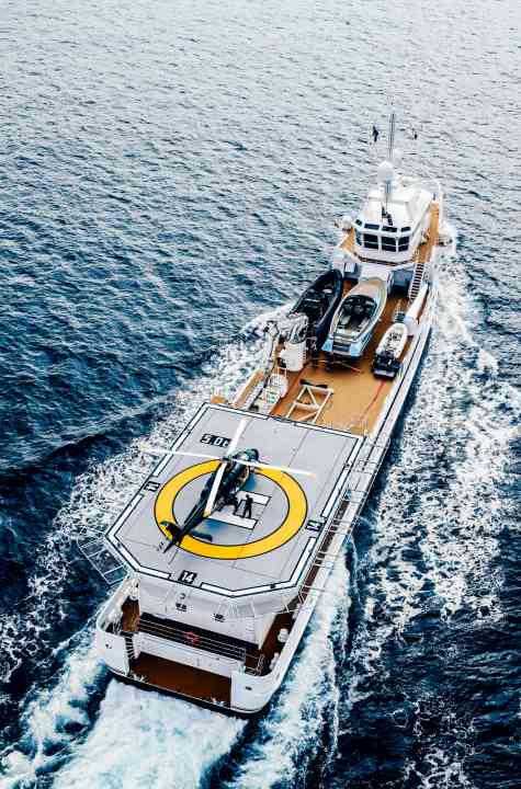 Helicopter hangar on "Game Changer"