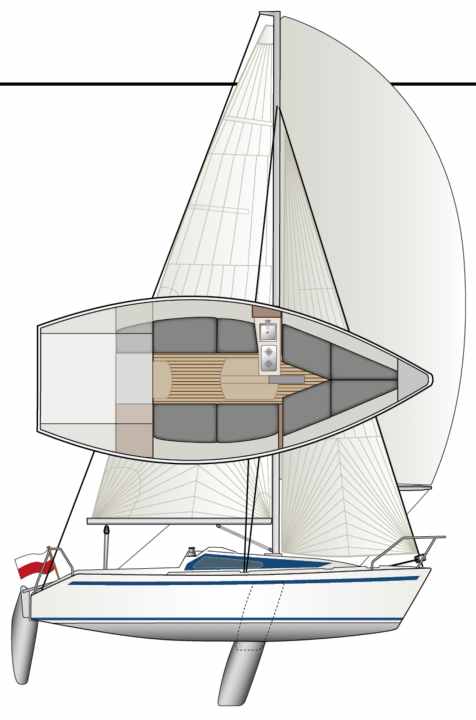 Conventional. The interior design is similar to that of most lift keel yachts | Drawing: YACHT/N. Campe